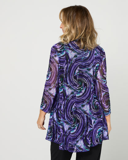 Naomi Mesh Jacket - Purple Swirl