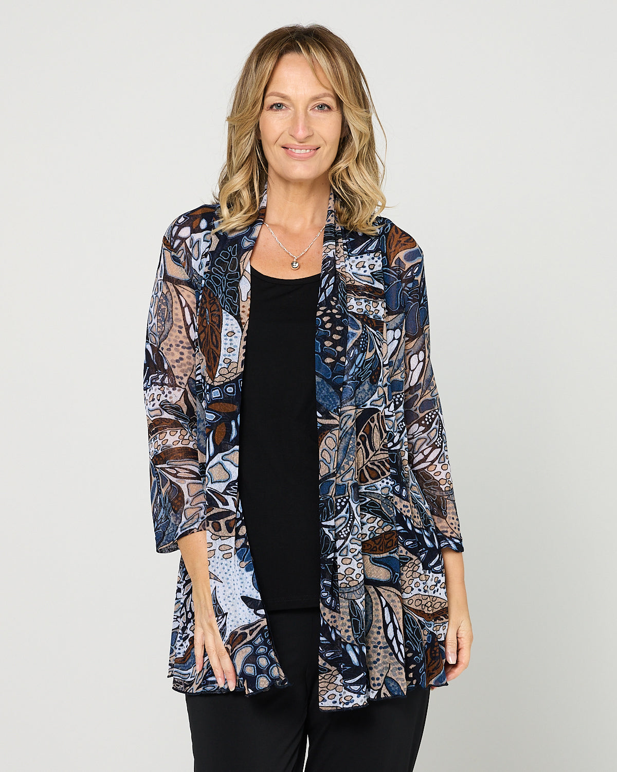 Naomi Mesh Jacket - Denim Tan Butterfly
