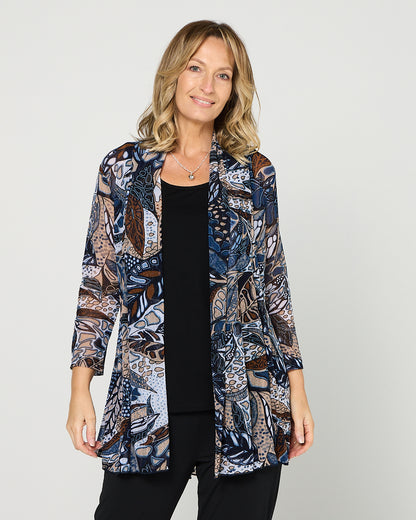 Naomi Mesh Jacket - Denim Tan Butterfly