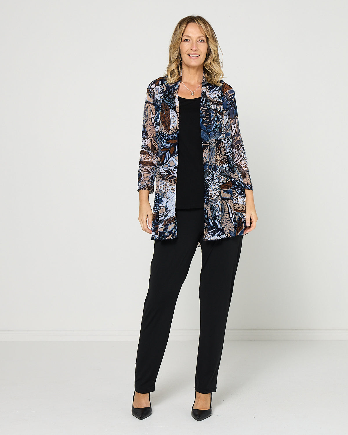 Naomi Mesh Jacket - Denim Tan Butterfly