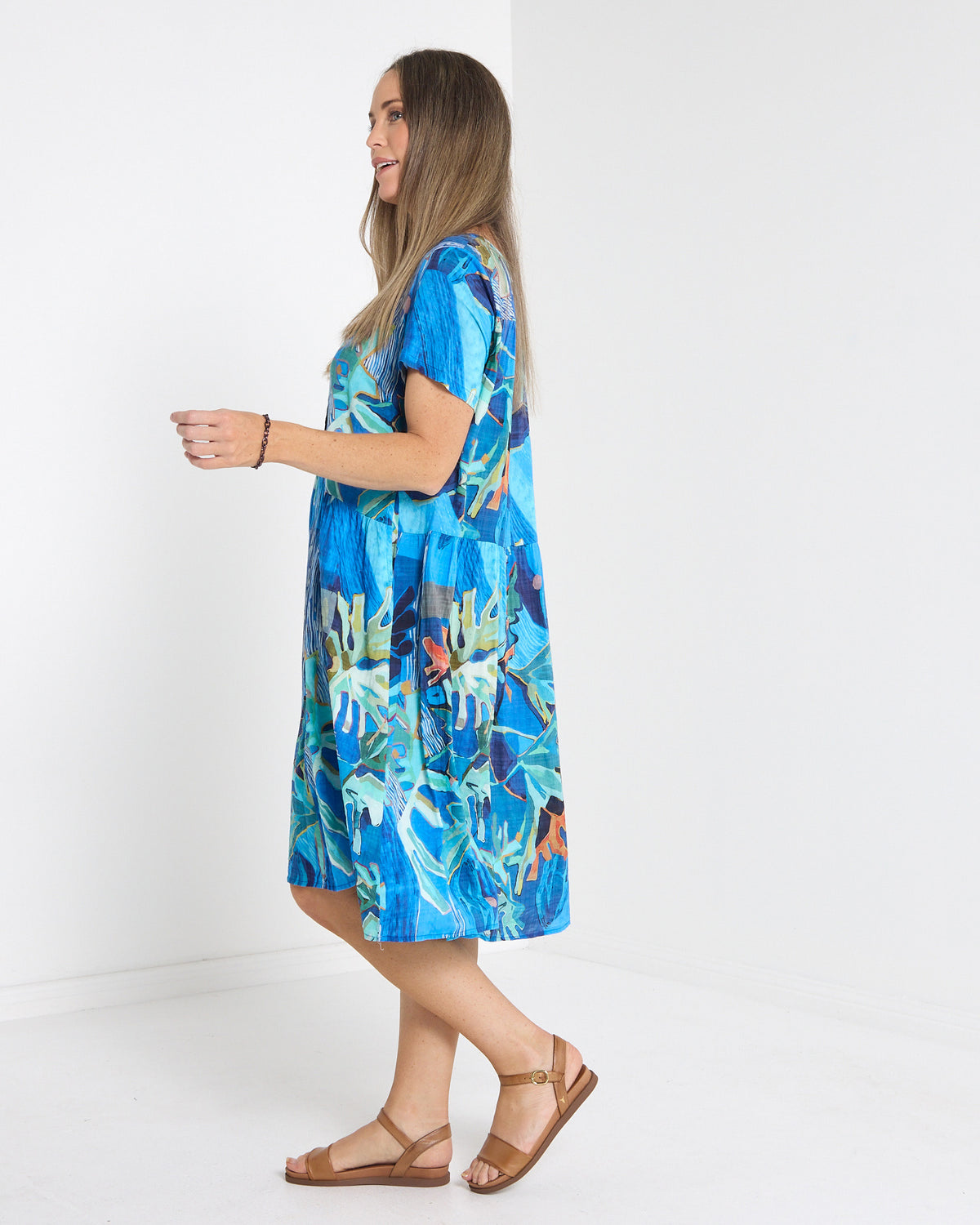 Dakota Relaxed Cotton Dress - Tropical