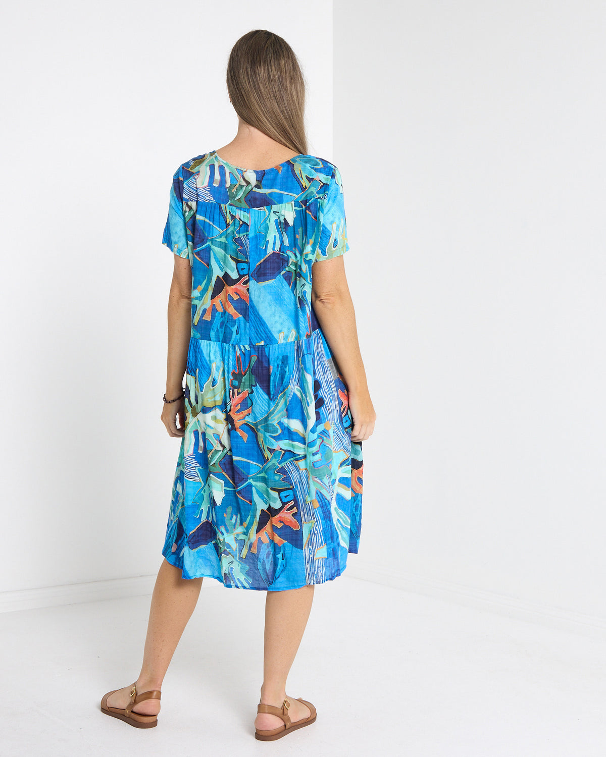 Dakota Relaxed Cotton Dress - Tropical