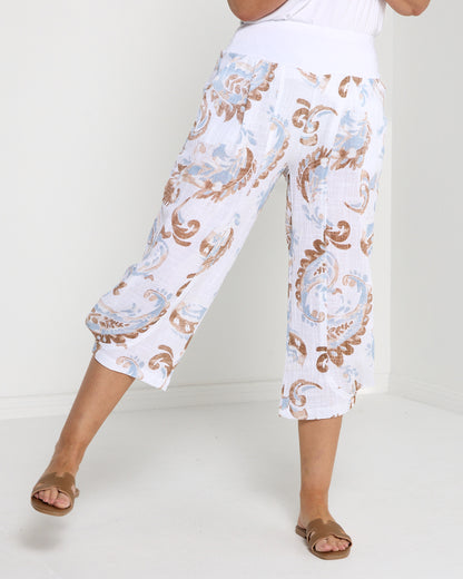 Cassis Capri Pants - Sable Paisley