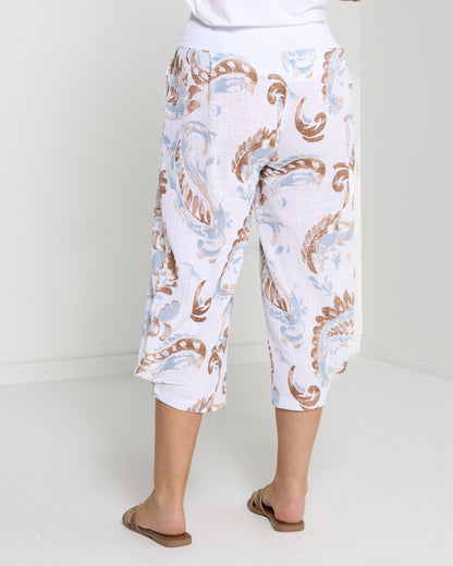 Cassis Capri Pants - Sable Paisley