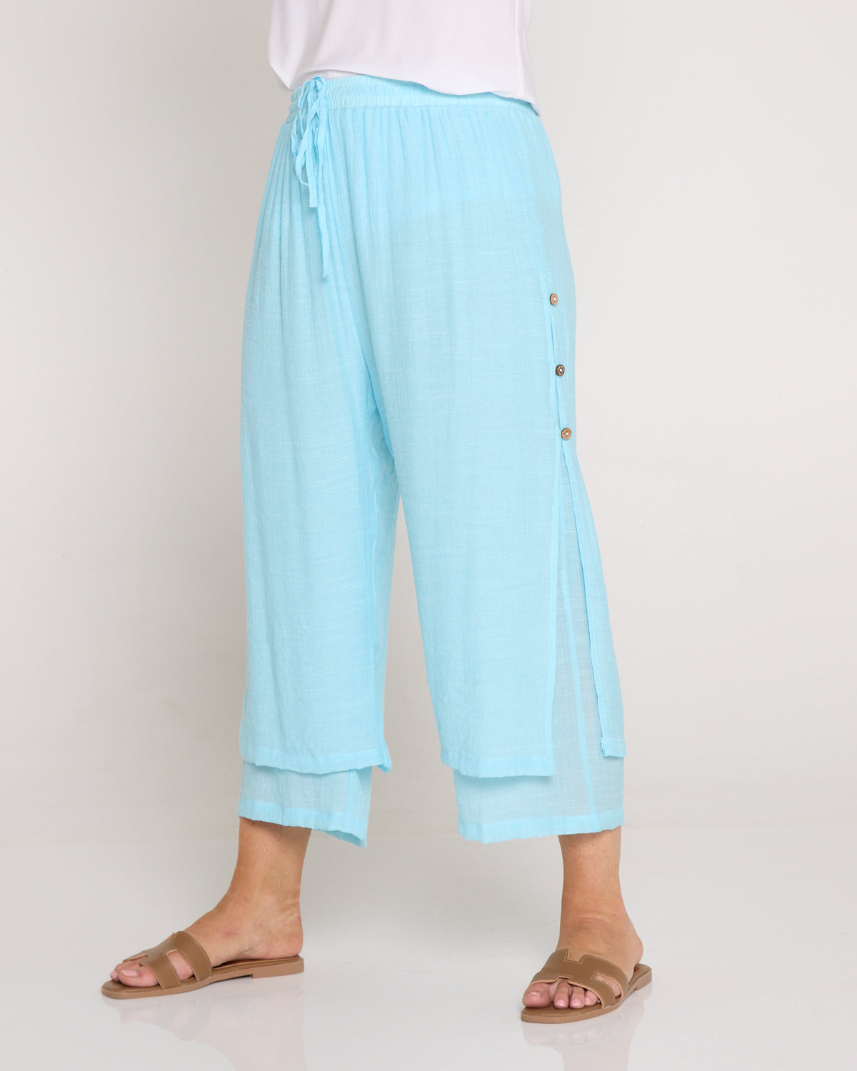Liana Cropped Pants - Baby Blue