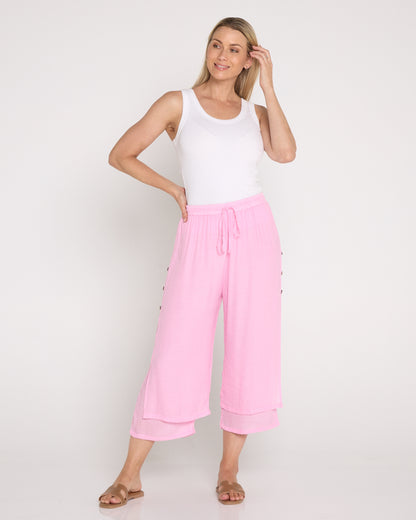 Liana Cropped Pant - Baby Pink