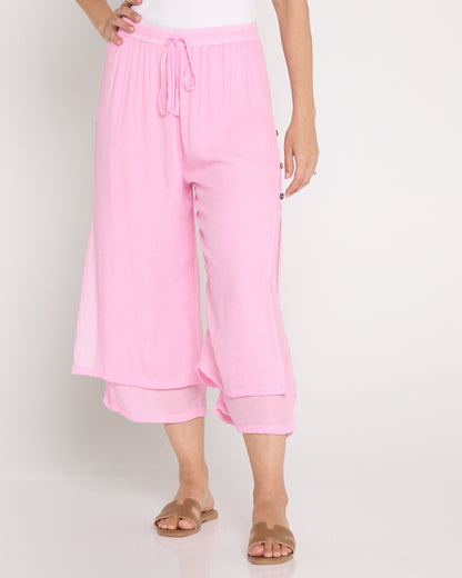 Liana Cropped Pant - Baby Pink