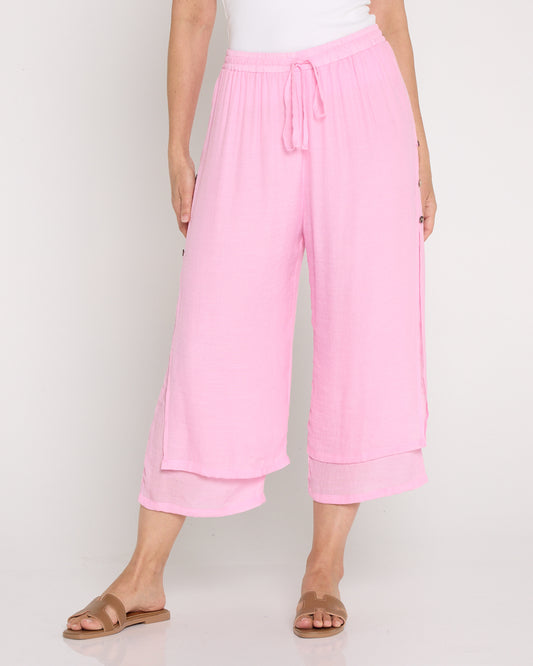 Liana Cropped Pant - Baby Pink