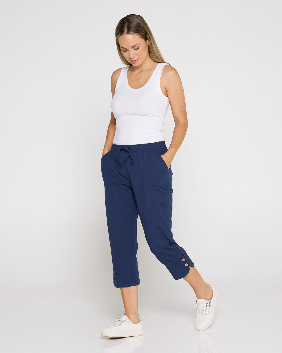 Danny Capri Pants - Navy