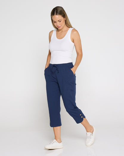 Danny Capri Pants - Navy