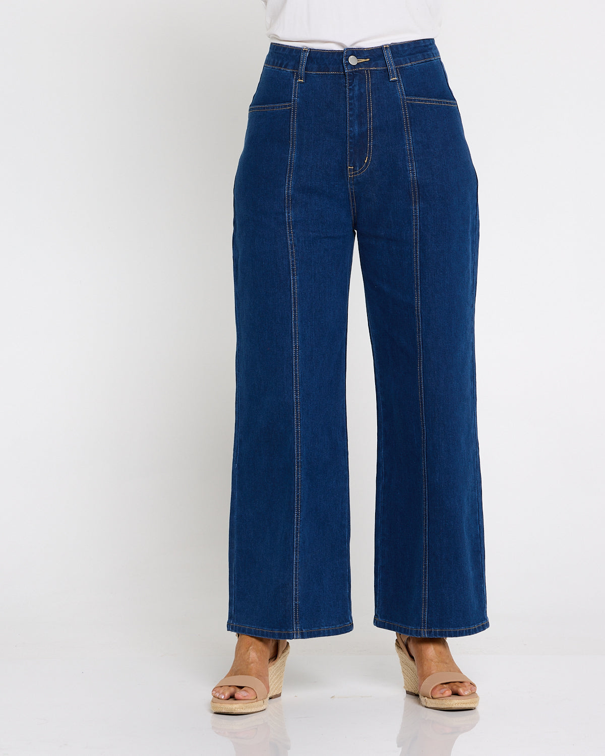 Brooklyn Wide Leg Jeans - Indigo