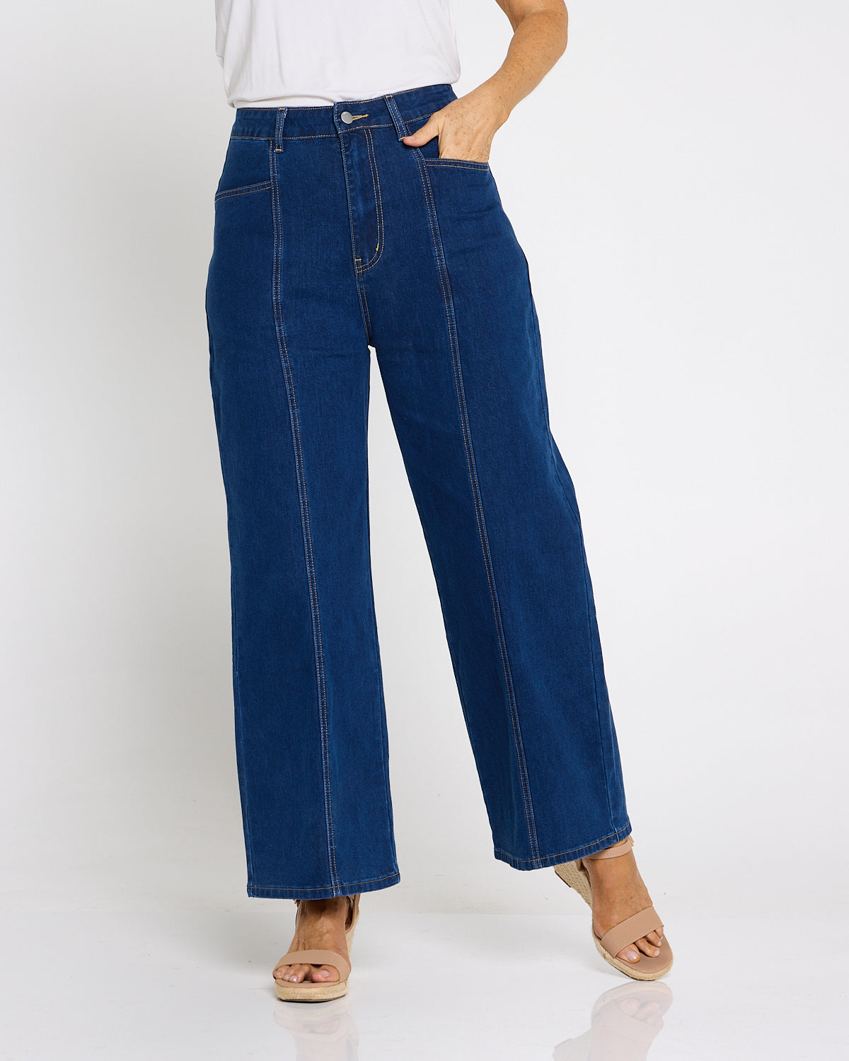 Brooklyn Wide Leg Jeans - Indigo