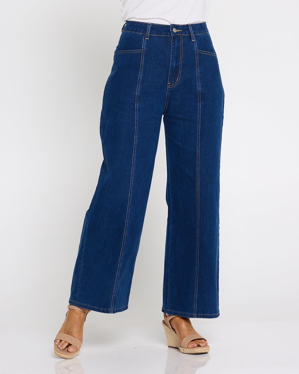 Brooklyn Wide Leg Jeans - Indigo