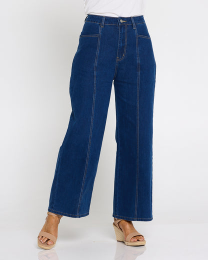 Brooklyn Wide Leg Jeans - Indigo