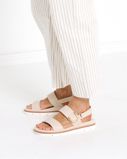 Sana Velcro Sandal - Bone