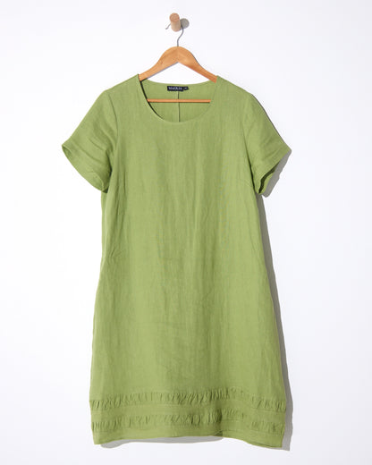 Lux Linen Shift Dress - Pistachio