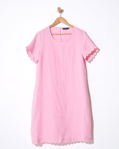 Lux Amalfi Linen Dress - Pink