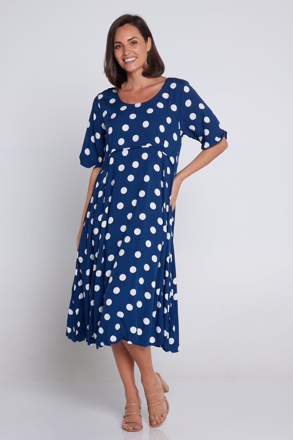 Waterhouse Dress - Navy Spot