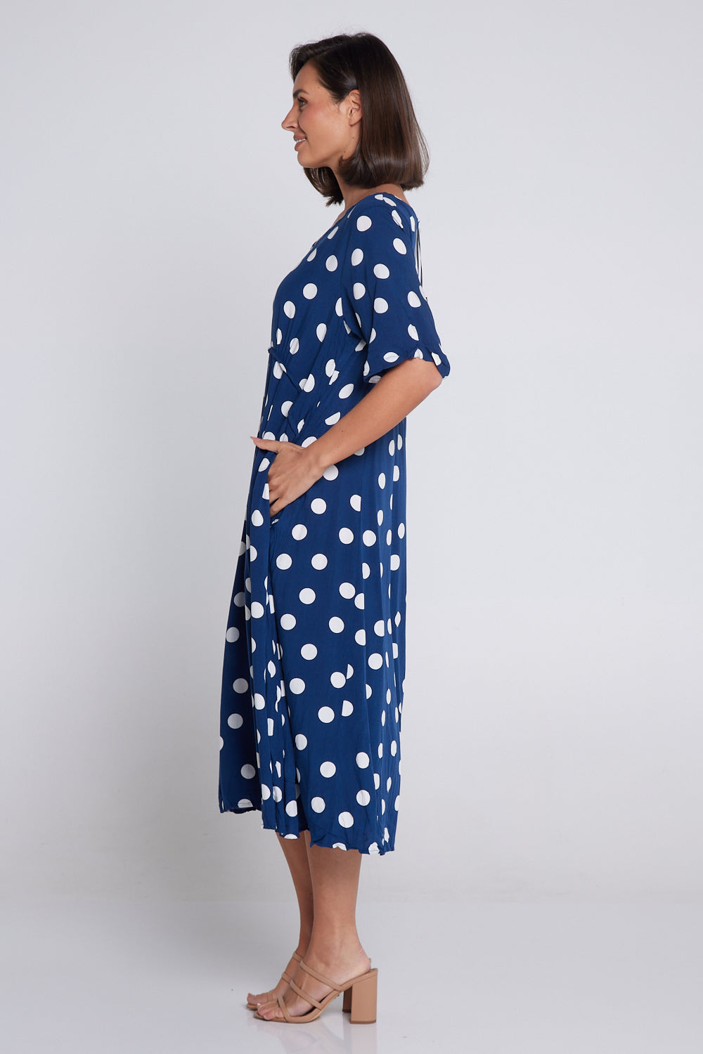 Waterhouse Dress - Navy Spot