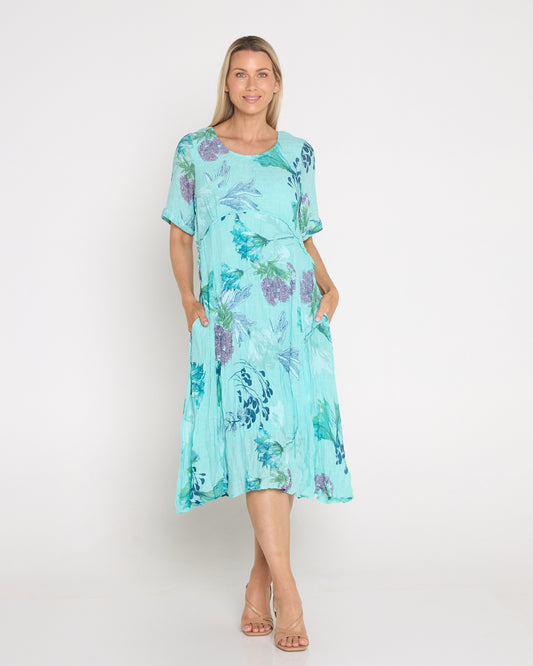 Waterhouse Dress - Teal/Hydrangea