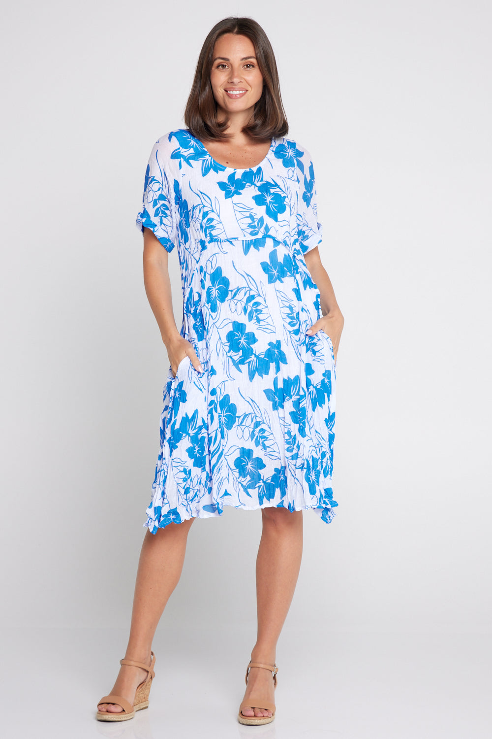 Waterhouse Petite Dress - Blue/White