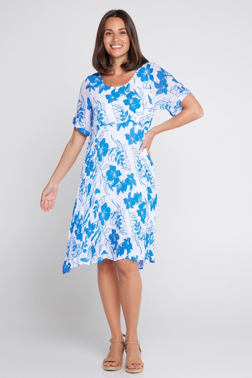 Waterhouse Petite Dress - Blue/White