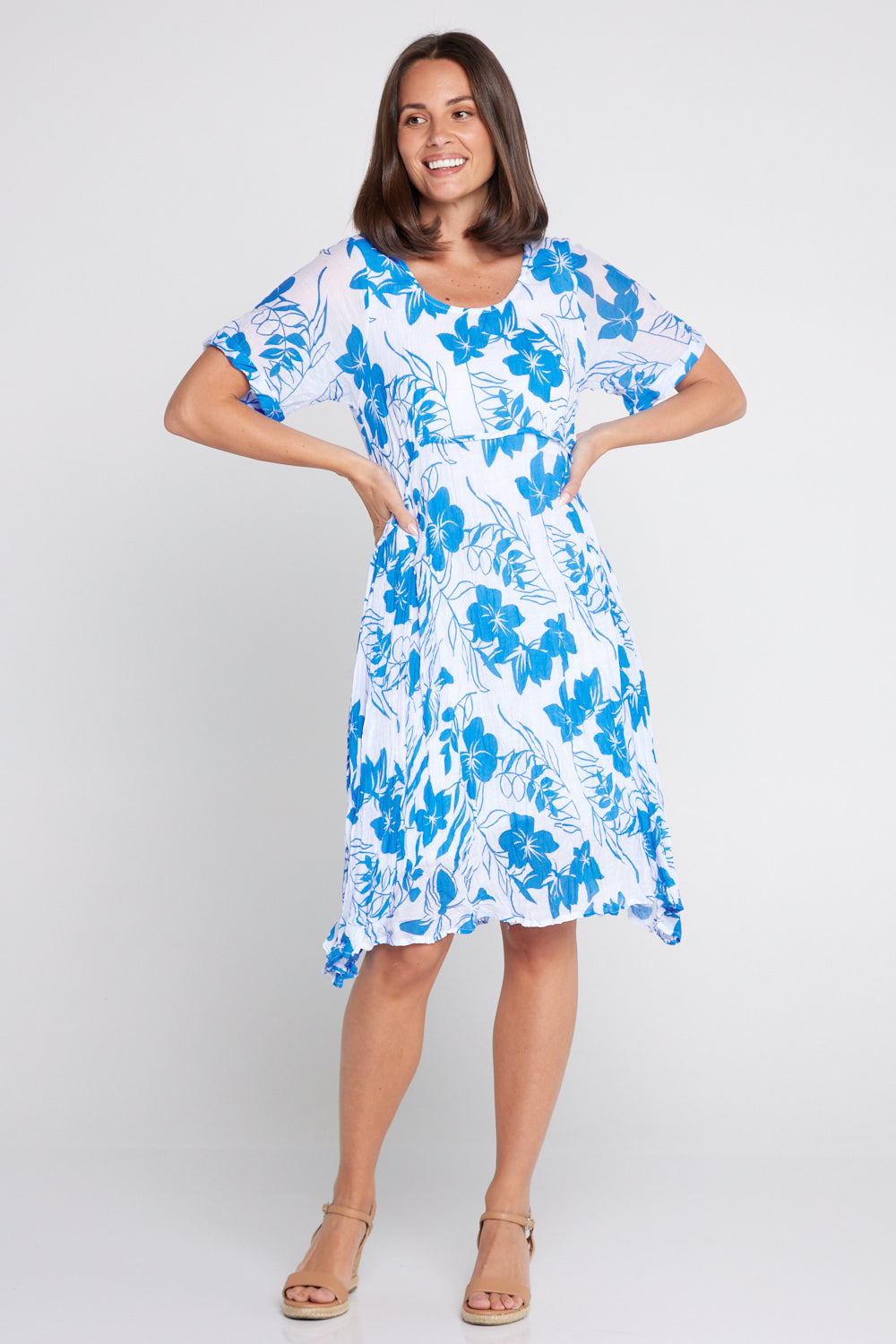 Waterhouse Petite Dress - Blue/White