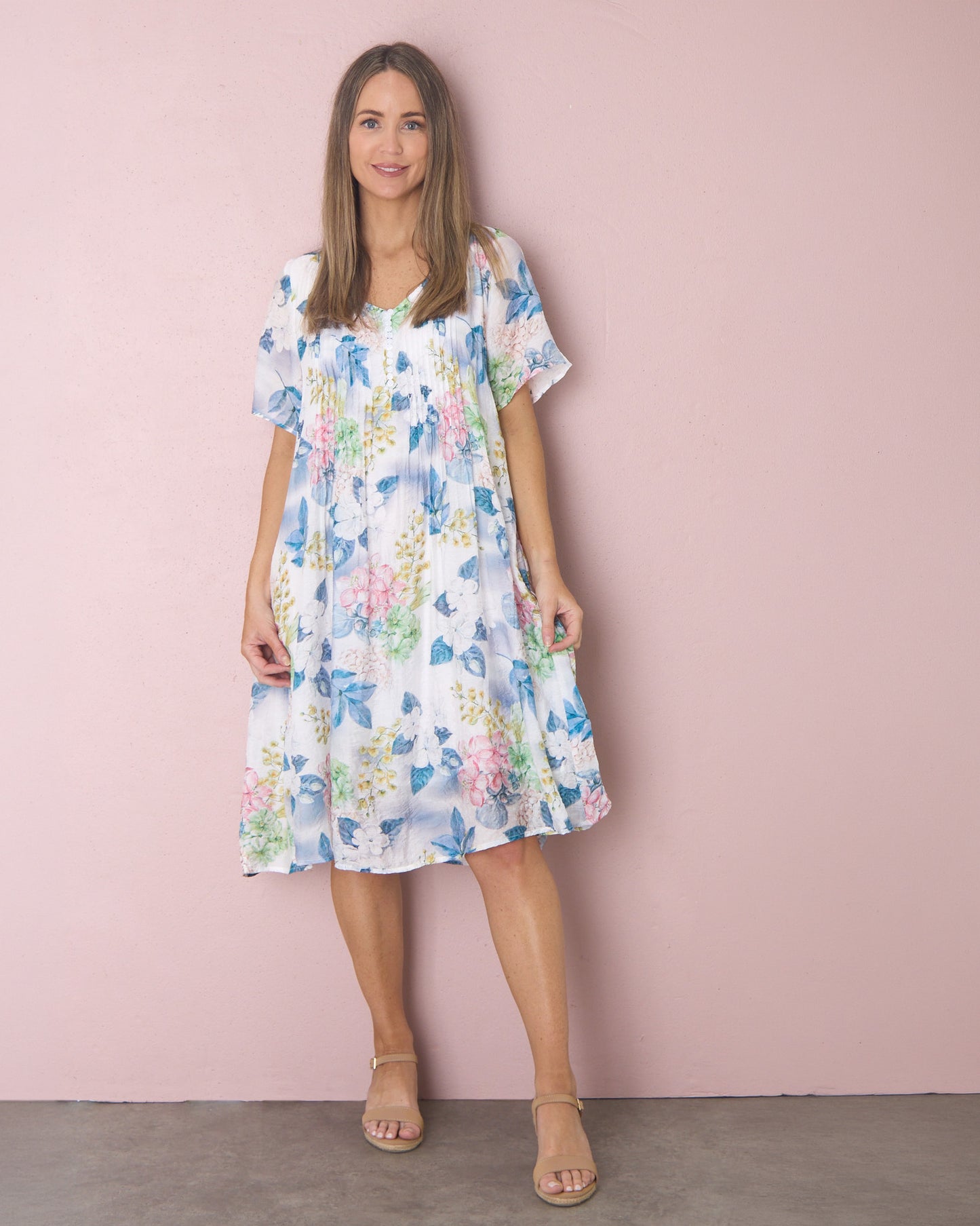 Lamia Dress - Indigo Garden