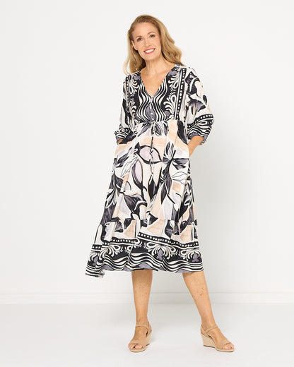 Rosalie Dress - Black Tapestry