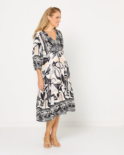 Rosalie Dress - Black Tapestry