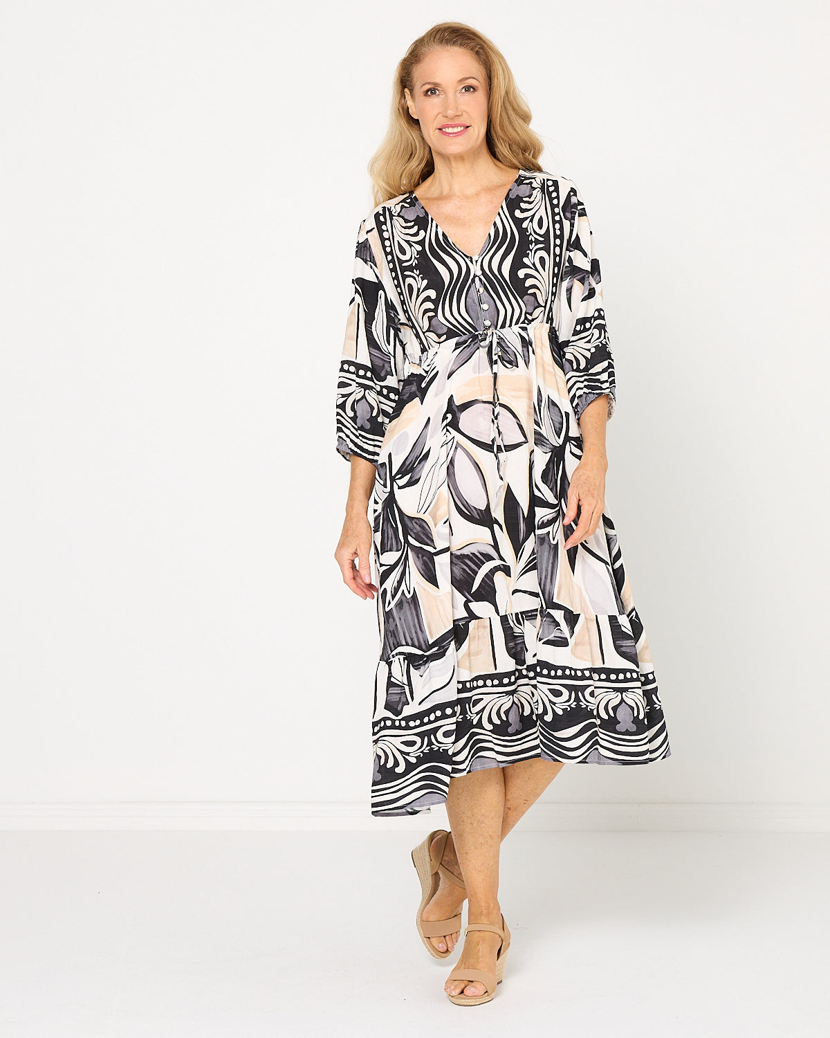 Rosalie Dress - Black Tapestry