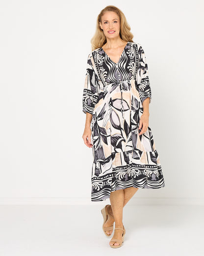 Rosalie Dress - Black Tapestry