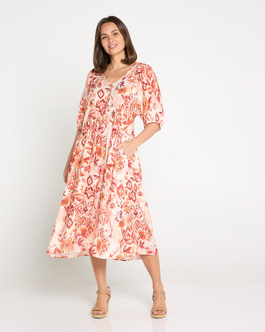 Sabina Dress - Sunset Floral