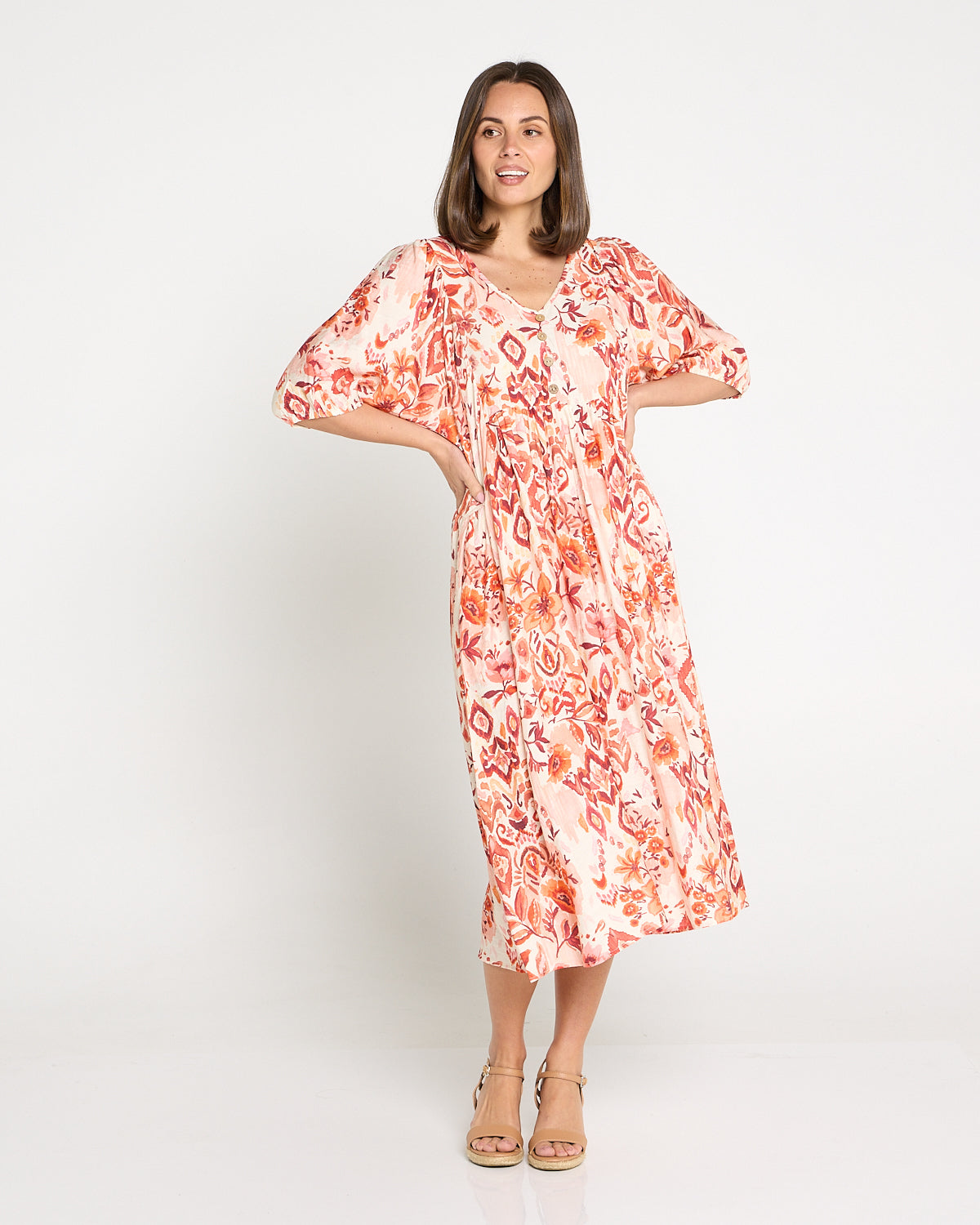 Sabina Dress - Sunset Floral