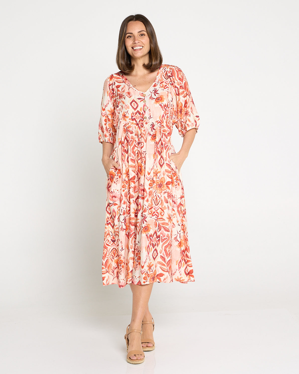 Sabina Dress - Sunset Floral