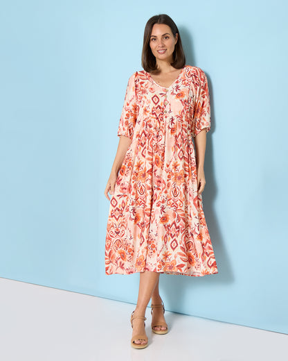 Sabina Dress - Sunset Floral