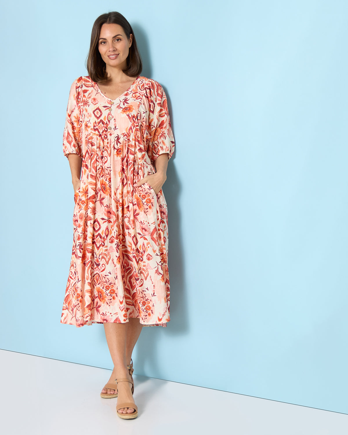 Sabina Dress - Sunset Floral