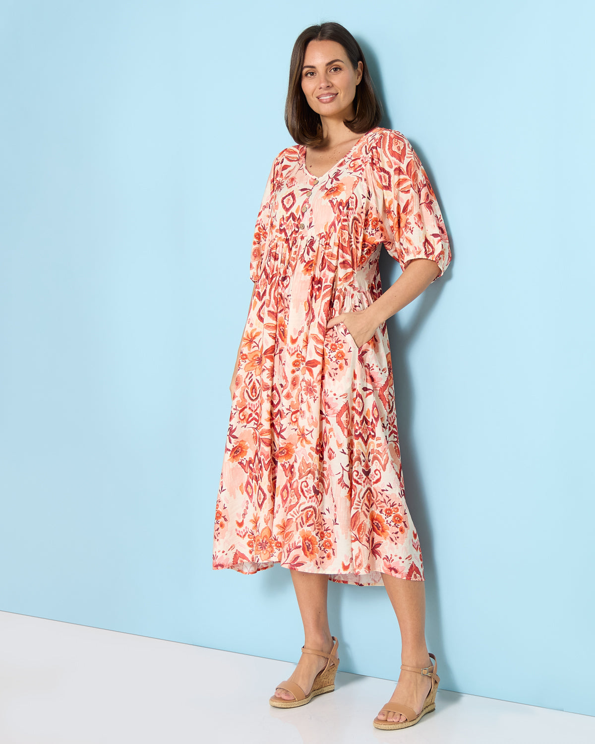 Sabina Dress - Sunset Floral