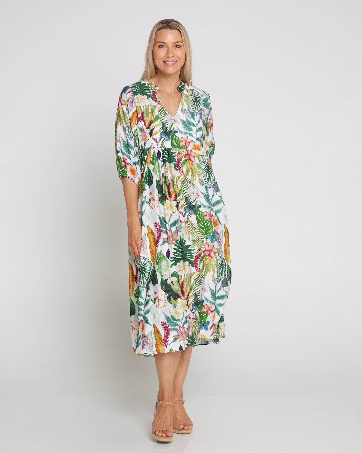 Marisel Dress - Frangipani Tropical