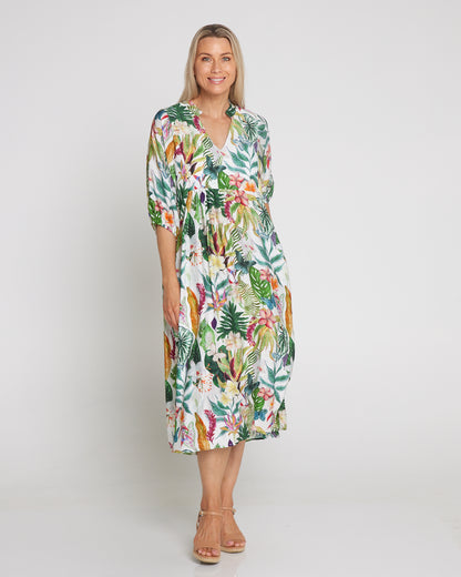 Marisel Dress - Frangipani Tropical