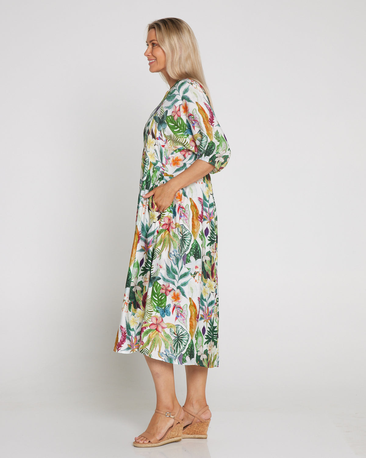 Marisel Dress - Frangipani Tropical