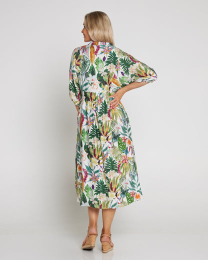 Marisel Dress - Frangipani Tropical
