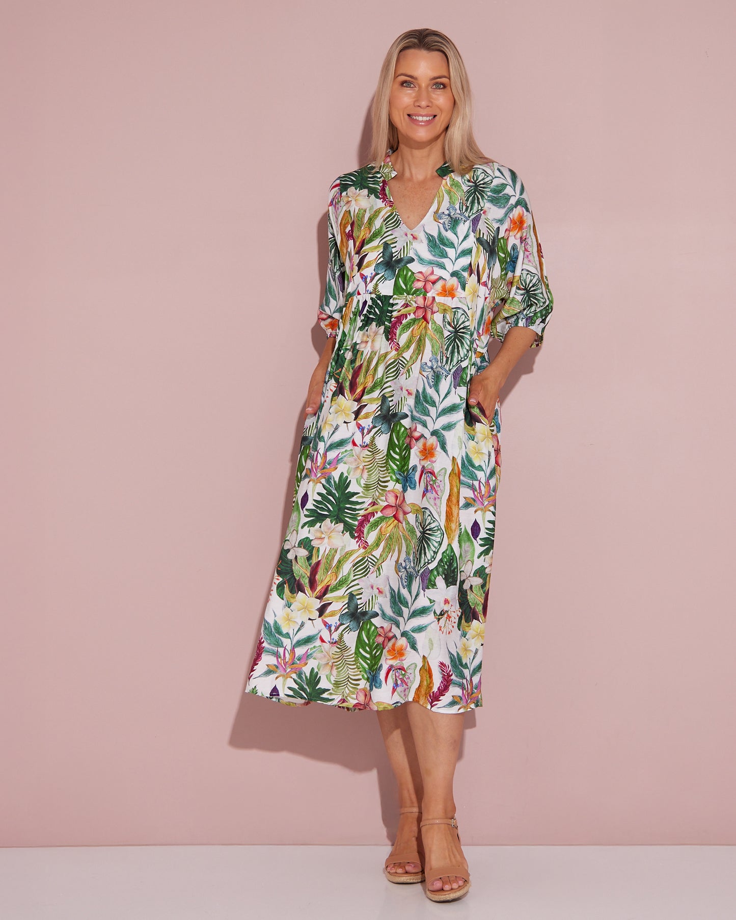 Marisel Dress - Frangipani Tropical