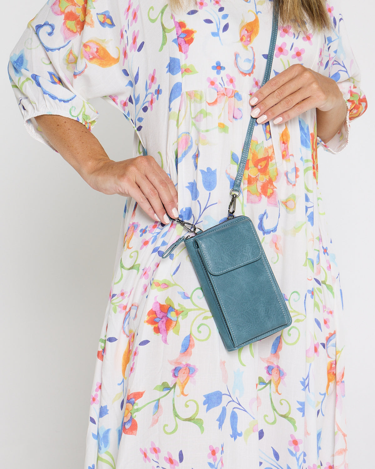 Phone Holder Purse - Blue