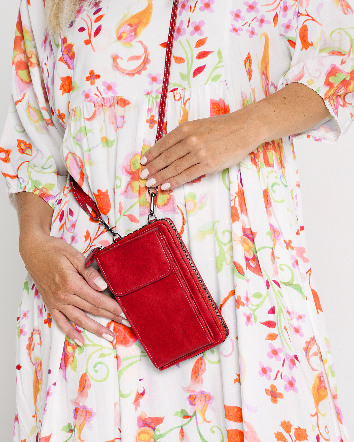 Phone Holder Purse - Red