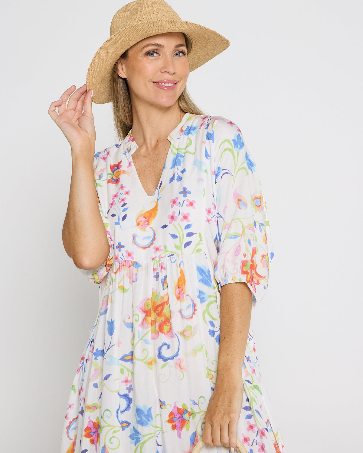 Callie Panama Raffia Hat