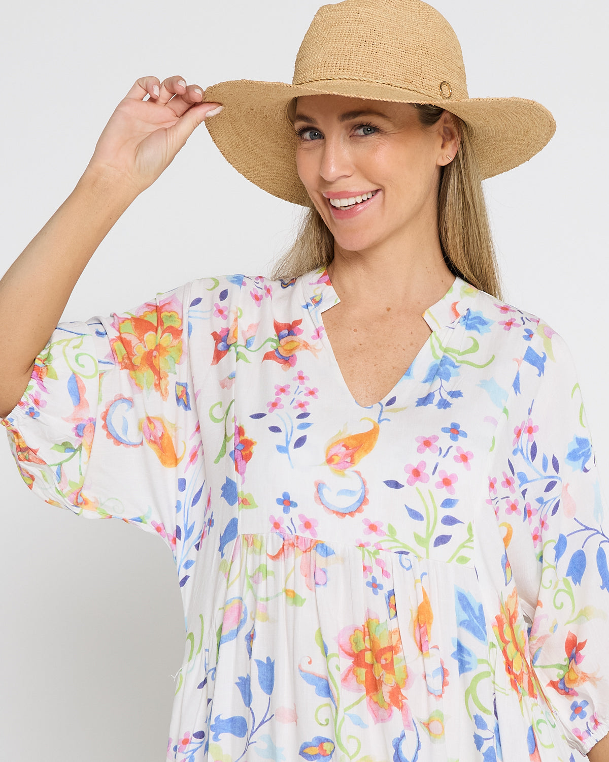Callie Panama Raffia Hat