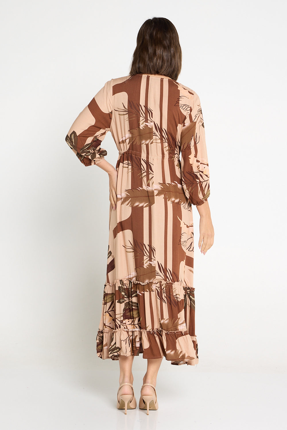 Siobhan Maxi Dress - Cocoa Botanical