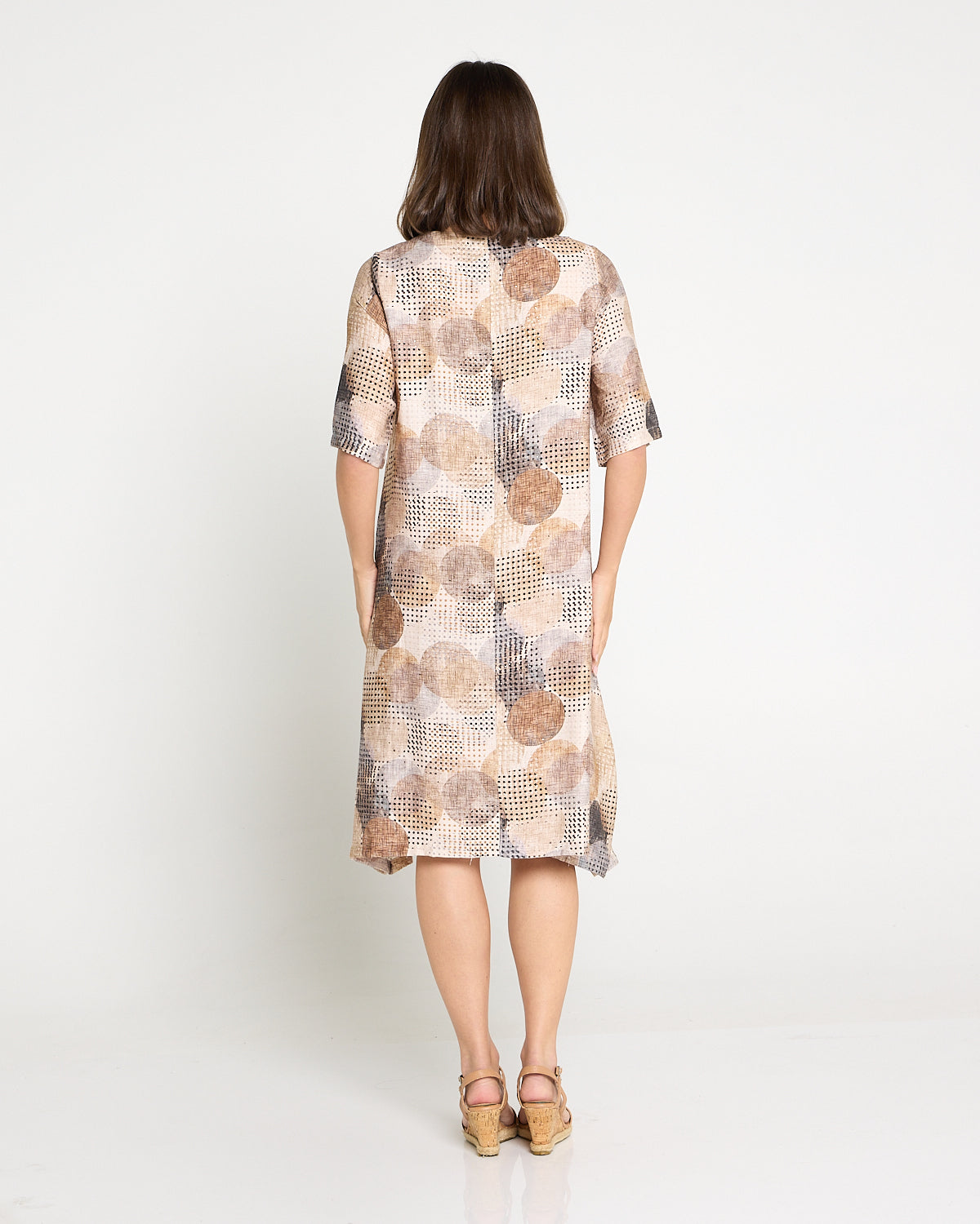 Elara Dress - Mocha Luxe Spot Print
