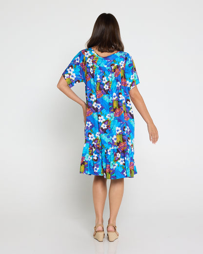 Kenna Dress - Blue/Purple Floral